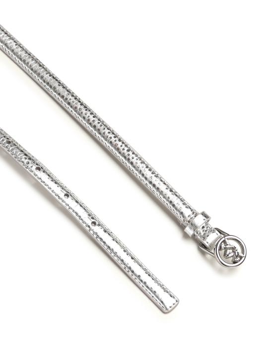 25FW 핑코 슬림 벨트 105481 A2WDZZFN Silver - PINKO