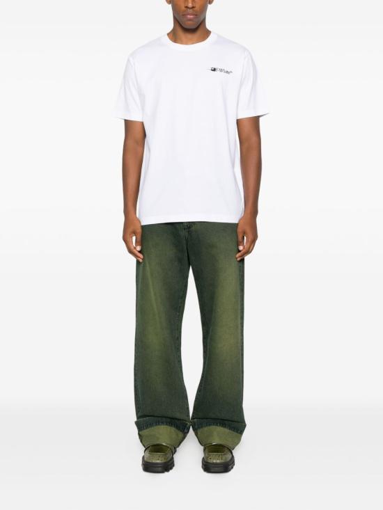 25FW 오프화이트 반팔 티셔츠 OMAA027F25JER007 0110 WHITE BL - OFF WHITE