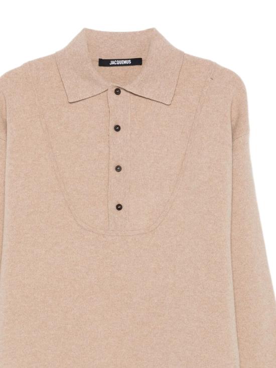 25FW 자크뮈스 긴팔 티셔츠 SWM00609AK00276 150 Beige - JACQUEMUS