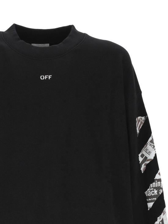 25FW 오프화이트 긴팔 티셔츠 OMBA054F25FLE003 1001 BLACK WH - OFF WHITE