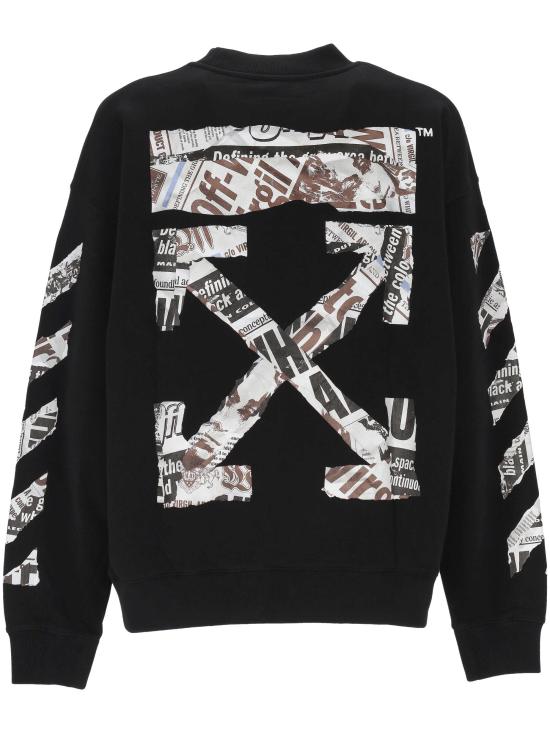 25FW 오프화이트 긴팔 티셔츠 OMBA054F25FLE003 1001 BLACK WH - OFF WHITE