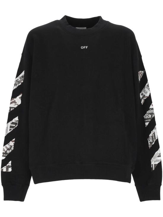 25FW 오프화이트 긴팔 티셔츠 OMBA054F25FLE003 1001 BLACK WH