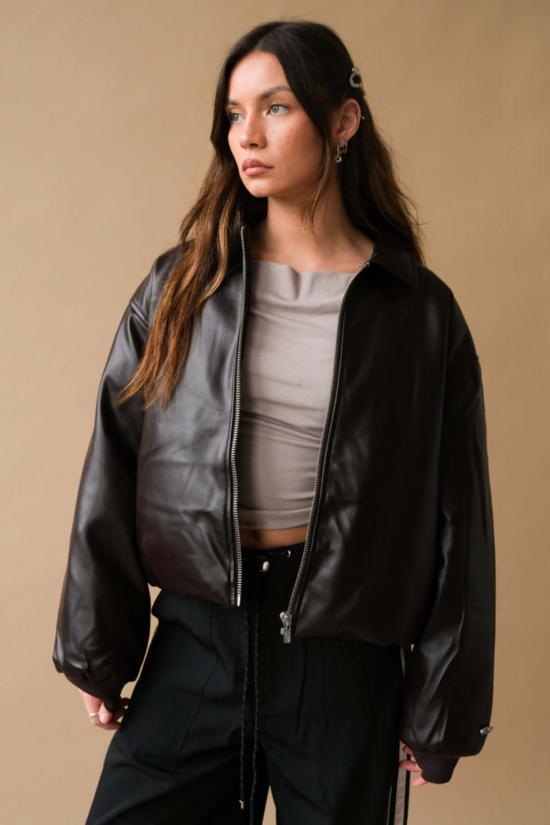  RÉSUMÉ 봄버 자켓 이력서 히라 재킷 다크 브라운 - OTHER BRANDS