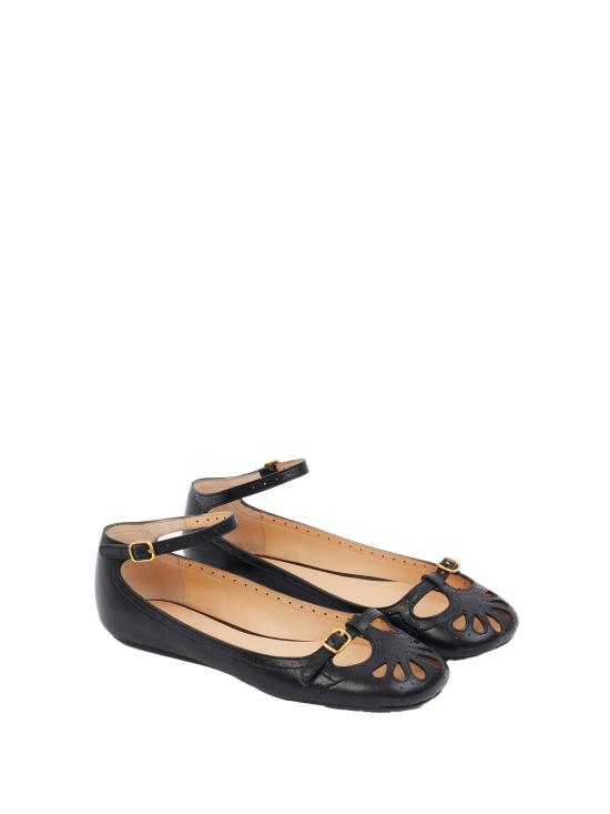 25FW 끌로에 플랫 슈즈 CH25W14VUN 001 Black - CHLOE