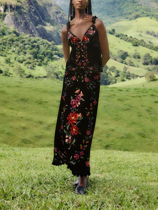 25FW 팜 리오 긴팔 티셔츠 339777 25014 Black - FARM RIO