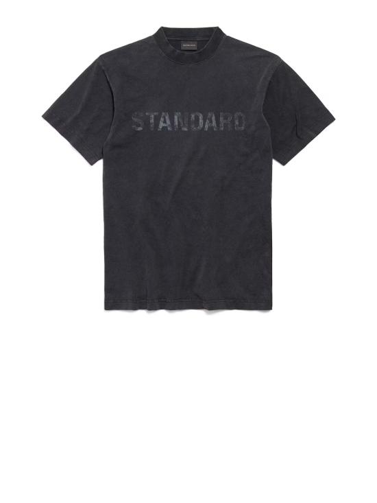 25FW 발렌시아가 반팔 티셔츠 850261 TTVC71041 FADED WASHED BLACK