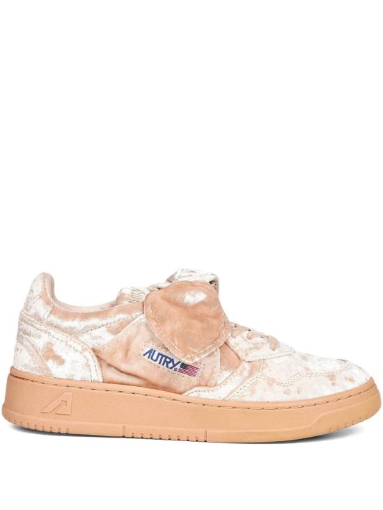 25FW 오트리 메달리스트 로우 레더 스니커즈 AULW VF04VEL FLAKE SMOKE GRAY Salmon