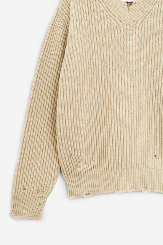 25FW MM6 메종마르지엘라 스웨터 117783 S52HN0011 M13138 Beige - MM6 MAISON MARGIELA