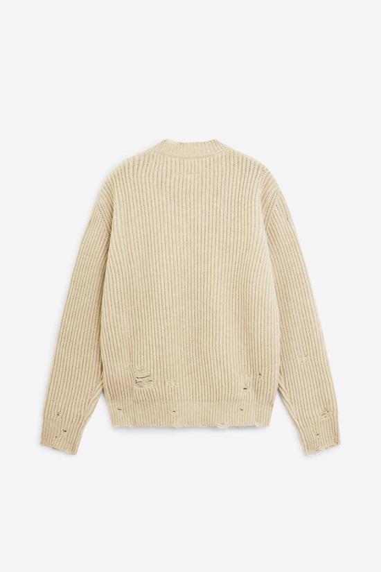 25FW MM6 메종마르지엘라 스웨터 117783 S52HN0011 M13138 Beige - MM6 MAISON MARGIELA