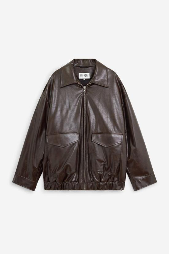 25FW MM6 메종마르지엘라 가죽 자켓 117731 SH0AM0065 M35465 Red