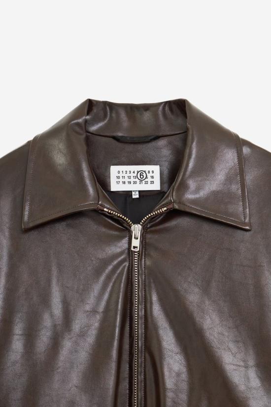 25FW MM6 메종마르지엘라 가죽 자켓 117731 SH0AM0065 M35465 Red - MM6 MAISON MARGIELA