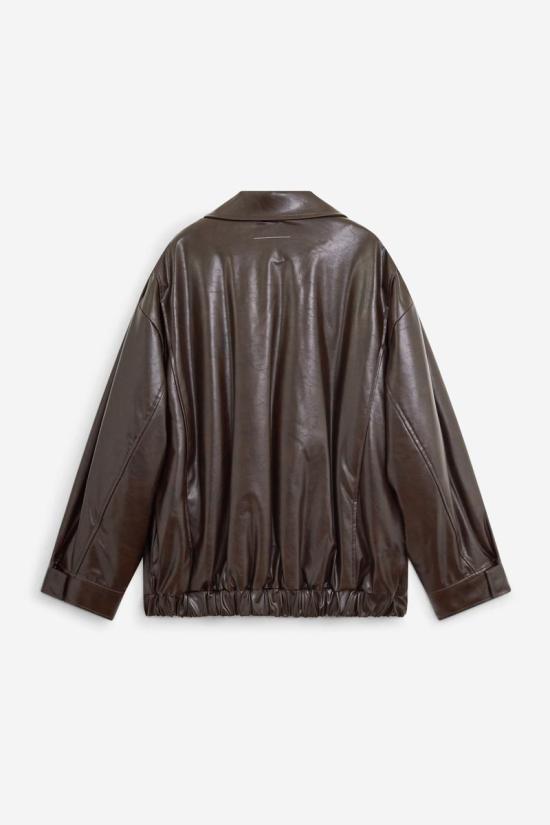 25FW MM6 메종마르지엘라 가죽 자켓 117731 SH0AM0065 M35465 Red - MM6 MAISON MARGIELA