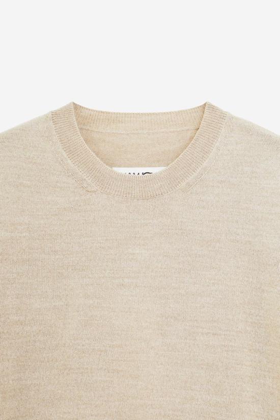 25FW MM6 메종마르지엘라 스웨터 117782 S52HL0047 M13133 Beige - MM6 MAISON MARGIELA