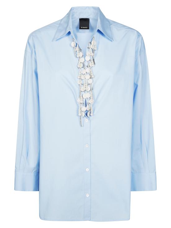 25FW 핑코 셔츠 104708 A2PJ E82 AZZURRO