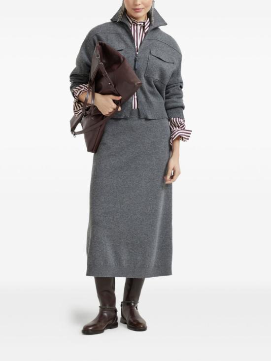 25FW 브루넬로 쿠치넬리 가디건 MSH201306P CBN25 Grey - BRUNELLO CUCINELLI