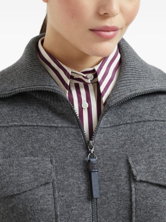 25FW 브루넬로 쿠치넬리 가디건 MSH201306P CBN25 Grey - BRUNELLO CUCINELLI