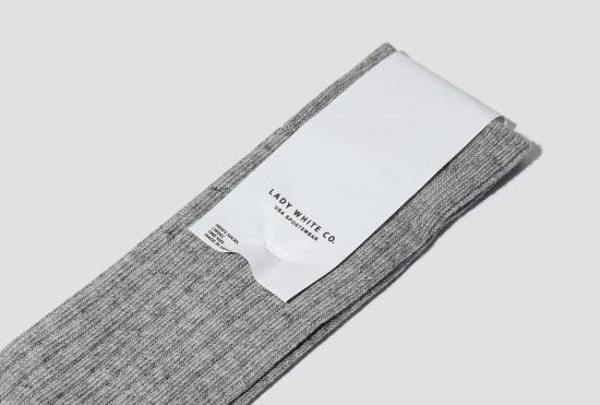 25FW 레이디 화이트 컴퍼니 양말 LW002 GRY - LADY WHITE CO.