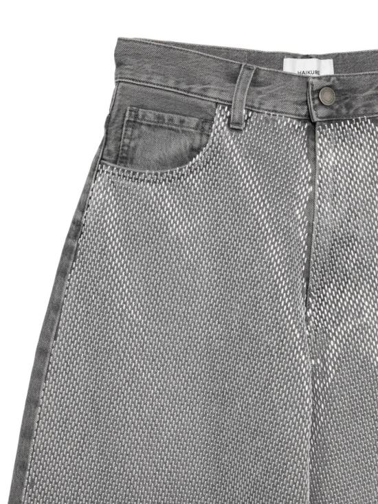 25FW 하이쿠레 데님 팬츠 HEW03351DF174L0903 STAPLED BLACK L0903 - HAIKURE