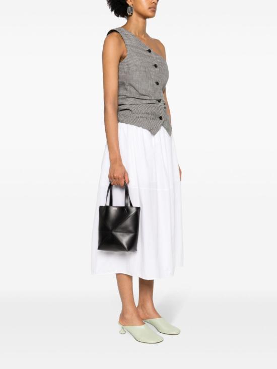 26SS 로에베 샤이니 카프스킨 미니 퍼즐 폴드 토트백  A657V25X01 1100 Black - LOEWE