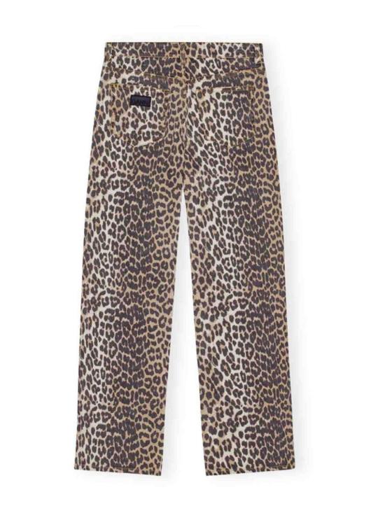 27SS 가니 스트레이트 팬츠 J1527943 Animal Print - GANNI