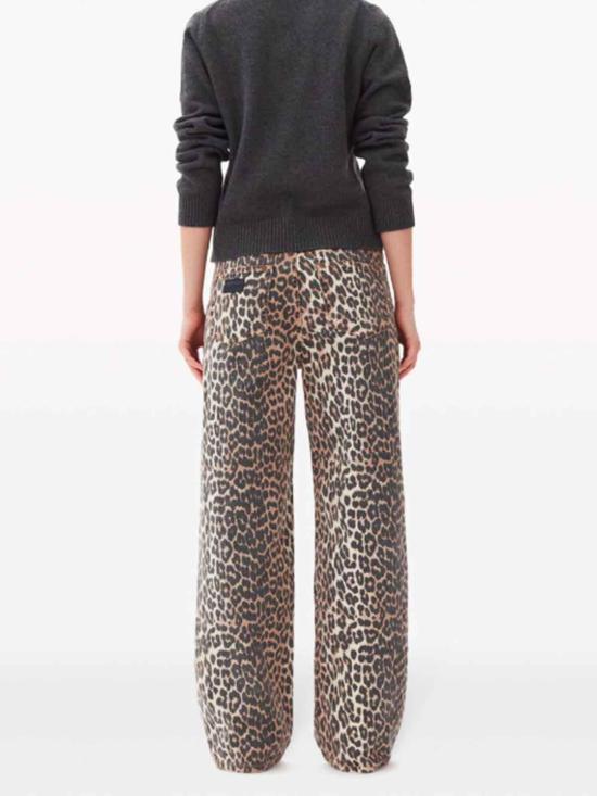 27SS 가니 스트레이트 팬츠 J1527943 Animal Print - GANNI