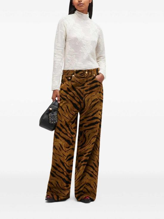 26FW 가니 스트레이트 팬츠 J1879894 Animal Print - GANNI
