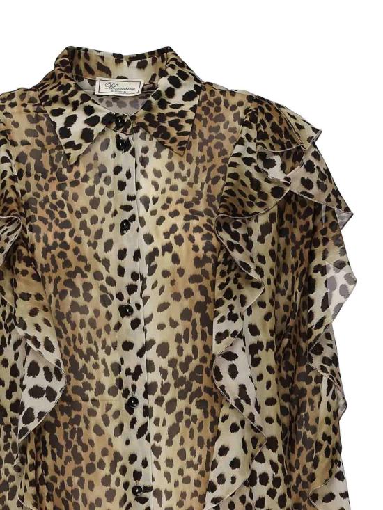  블루마린 셔츠 2C354AM9905 Animal Print - BLUMARINE