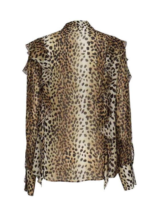  블루마린 셔츠 2C354AM9905 Animal Print - BLUMARINE