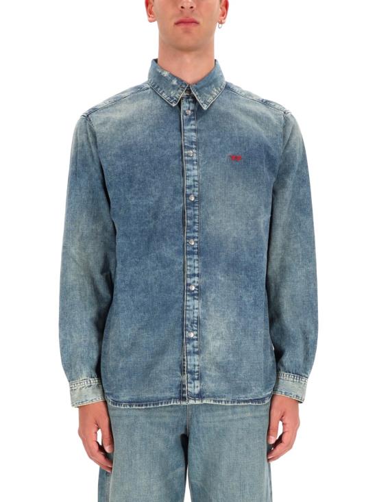 25FW 디젤 긴팔 셔츠 A03534 068TL01 DENIM
