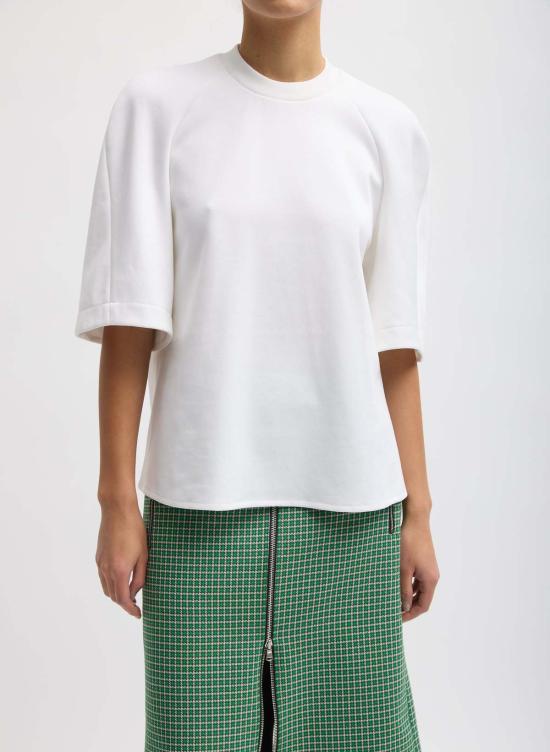  티비 블라우스 액티브 니트 라글런 탑