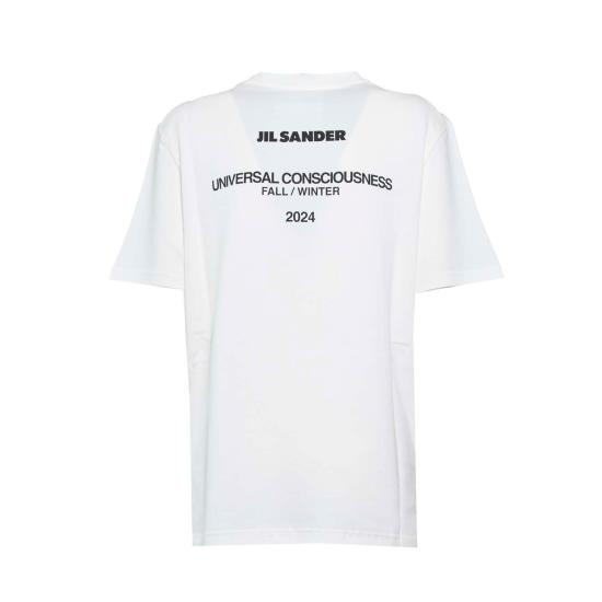 25FW 질샌더 반팔 티셔츠 J02GC0128J46219 104 White - JIL SANDER