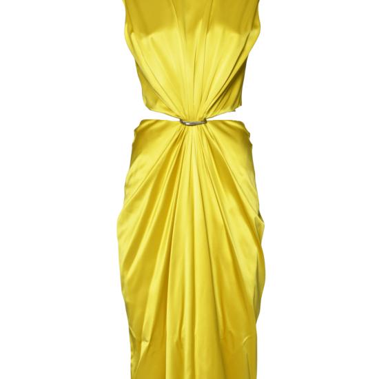 25FW 막스마라 미디 원피스 2511221024600 010 Yellow - MAX MARA