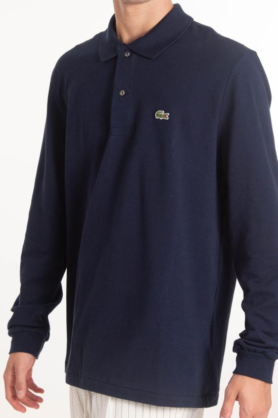 25FW 라코스테 클래식 롱슬리브 폴로 셔츠 L1312 166 Blue - LACOSTE