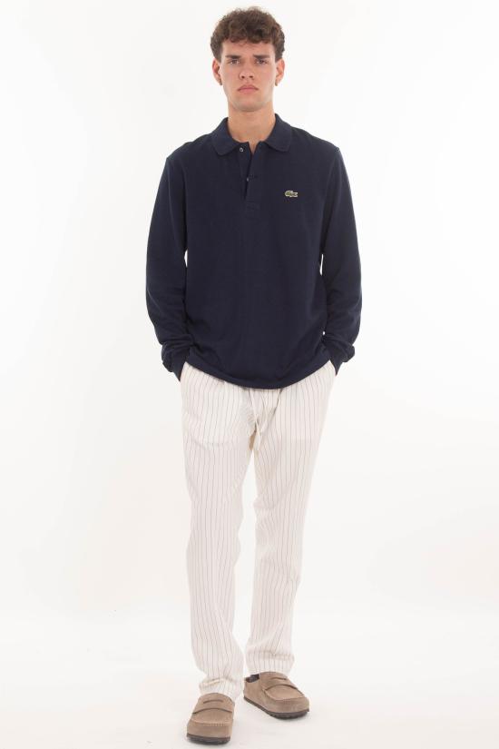 25FW 라코스테 클래식 롱슬리브 폴로 셔츠 L1312 166 Blue - LACOSTE