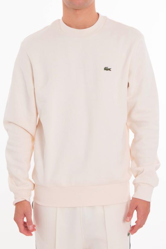 25FW 라코스테 오가닉 브러쉬드 코튼 스웨트셔츠 SH9608 FW25 XFJ White - LACOSTE