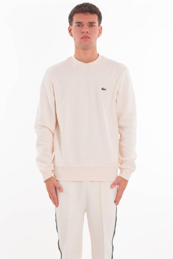 25FW 라코스테 오가닉 브러쉬드 코튼 스웨트셔츠 SH9608 FW25 XFJ White