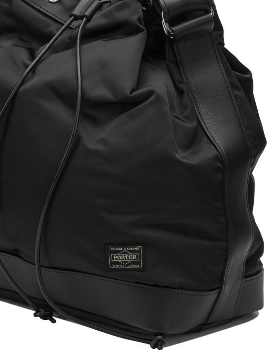 25FW 포터 드로스트링 레더 숄더백 381 0479910 Black - PORTER