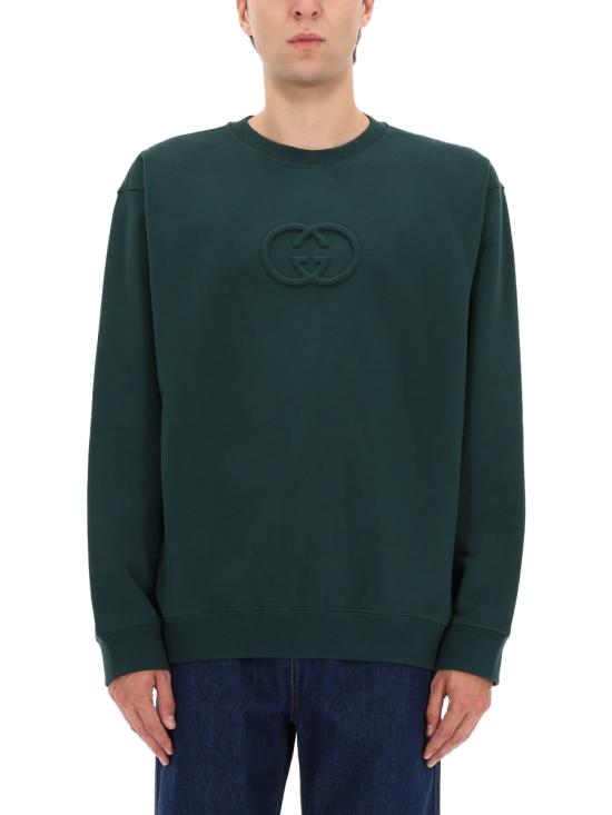 26FW 구찌 브러시드 코튼 저지 스웨트셔츠 848737 XJHKI3348 GREEN