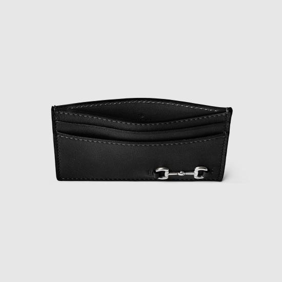 25FW 구찌 홀스빗 카드 케이스 846952 AAFP11000 BLACK - GUCCI