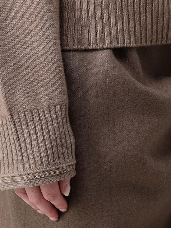 25FW 파비아나 필리피 플래티넘 가디건 MAD225F057L517 1271 Brown - FABIANA FILIPPI