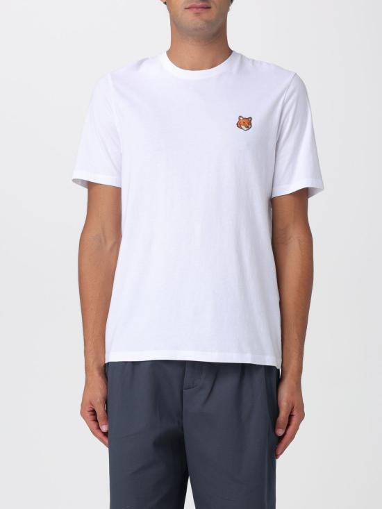 25FW 메종키츠네 폭스 헤드 레귤러 티셔츠 PM00107KJ7026 P100 White
