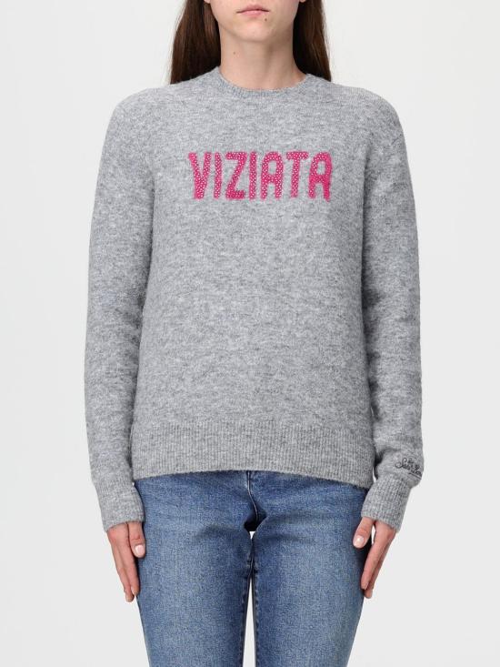 25FW 세인트바쓰 스웨터 QUE0033 VIZIATA 15M STRASS 04031I Grey