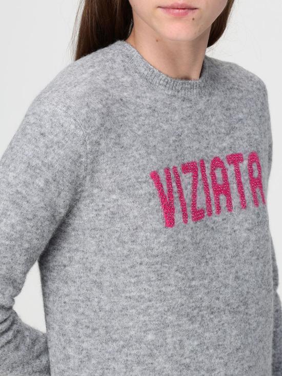 25FW 세인트바쓰 스웨터 QUE0033 VIZIATA 15M STRASS 04031I Grey - MC2 SAINT BARTH