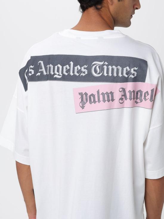 25FW 팜앤젤스 반팔 티셔츠 PMAA10BF25JER002 0310 White - PALM ANGELS