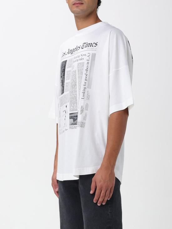 25FW 팜앤젤스 반팔 티셔츠 PMAA10BF25JER002 0310 White - PALM ANGELS