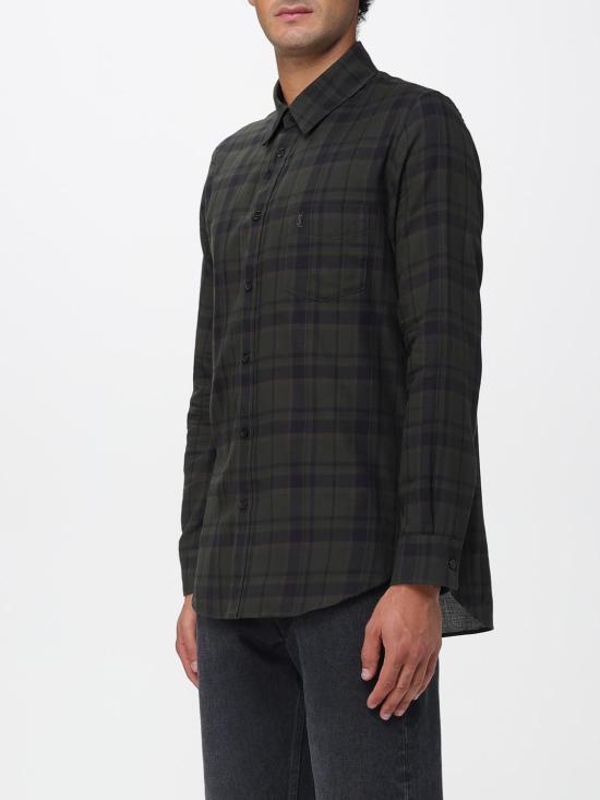 25FW 생로랑 긴팔 셔츠 838702Y33IB 2861 Blue - SAINT LAURENT