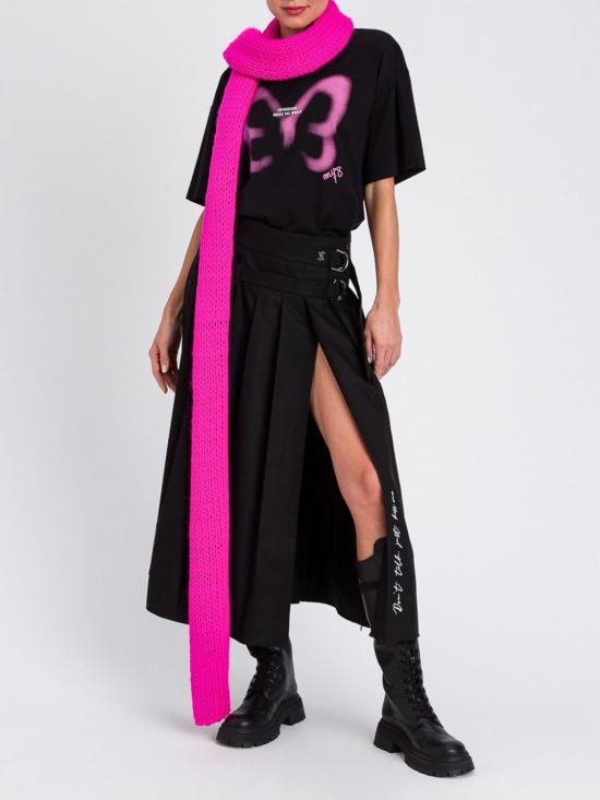 25FW 액티튜드 트윈세트 반팔 티셔츠 252AQ2120 12887 Black - ACTITUDE TWINSET