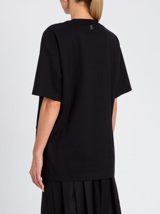 25FW 액티튜드 트윈세트 반팔 티셔츠 252AQ2120 12887 Black - ACTITUDE TWINSET