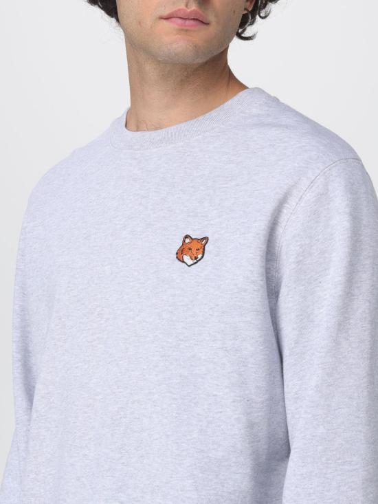 25FW 메종키츠네 폭스 헤드 레귤러 폴로 티셔츠 PM00303KM0340 H120 Grey - MAISON KITSUNE