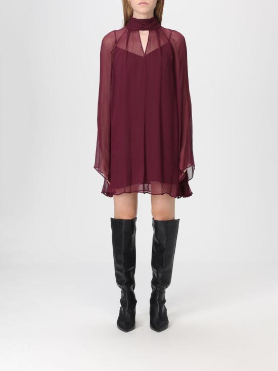 25FW 스타우드 롱 원피스 R25F2240CF SYR Burgundy